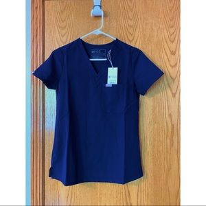 FIGS Navy Catarina One-Pocket Scrub Top